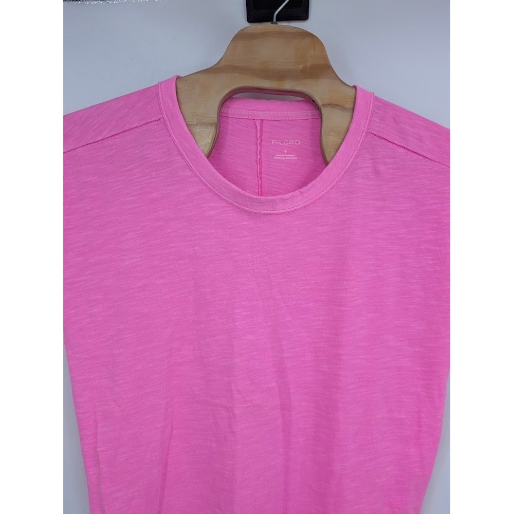 ANTHRO X Pilcro Jordyn Cotton Slub Oversized Crew Neck Tee hot pink sz S